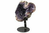 Unique Amethyst Geode on Metal Stand - Uruguay #171906-6